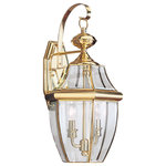 Generation Lighting Collection - Sea Gull Lighting 2-Light Outdoor Lantern, Polished Brass - Blubs Not Included