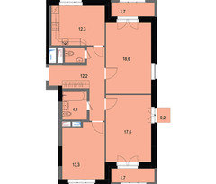 Планировка квартиры 80 кв м. Особенности дизайна прихожей и гостиной.