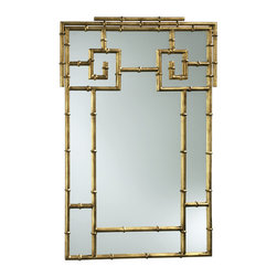 Cyan Design Bamboo Mirror in Gold Finish - Wall Mirrors
