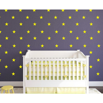 Stars Pattern Wall Decal, 2", Lime
