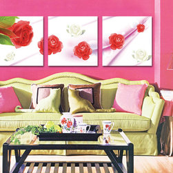 red rose on canvas - Products