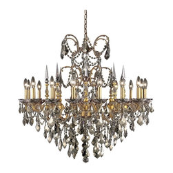 Elegant Lighting - Elegant Lighting 9716D35FG-GT/SS Chandelier Ana Collection - Chandeliers
