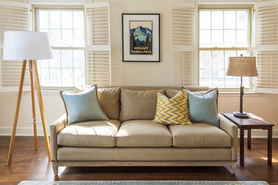 Example of a transitional family room design in Columbus