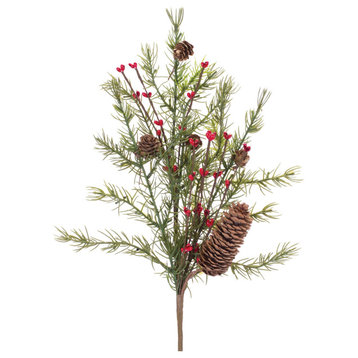 Pine With Berry & Cone Spray, Set of 6