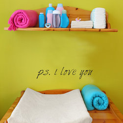 P.S. I Love You Quote Wall Decal - Wall Decals