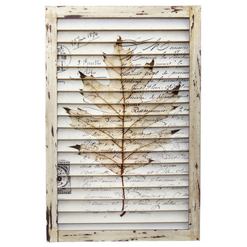 Maple Leaf Window Shutter Wall Decor