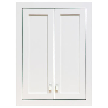 Madison 24" W x 33" H x 8" D Bath Storage Wall Cabinet, Pure White