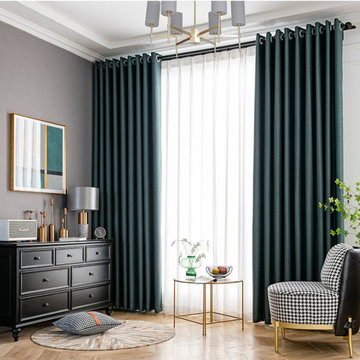 QYYL2208A Illawarra Plain Faux Linen Blackout Custom Made Curtains