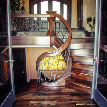 Custom Hand-carved Handrail
