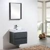 Bliss 24" Gray Oak Wall Mount Modern Bathroom Vanity