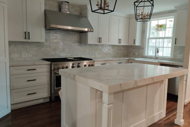 This is an example of a transitional kitchen in Houston.