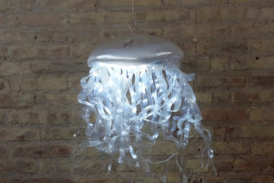 Lámpara medusa plástico PET reciclado