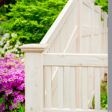 Eastern White Cedar PVC Vinyl Wood Grain Fencing from Illusions