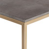 Gold Bronze Faux Shagreen Coffee Table Textured Charcoal Gray Minimalist