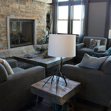 Reclaimed Wood Square End Table/ Side Table