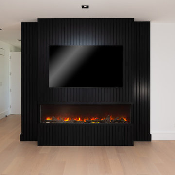 Modern Fluted Feature Walls with LED Reveal | Tampa Bay