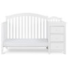 AFG Baby Furniture Kali II Wood 4-in-1 Convertible Crib and Changer in White