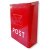 Serena Galvanised Mailbox, Red