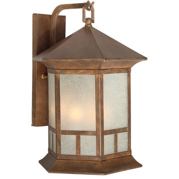 Forte Lighting 1038-04 Outdoor 12.5Wx17.5Hx13E Wall Sconce - Rustic Sienna