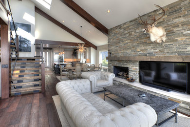 Inspiration for a transitional living room remodel in Other