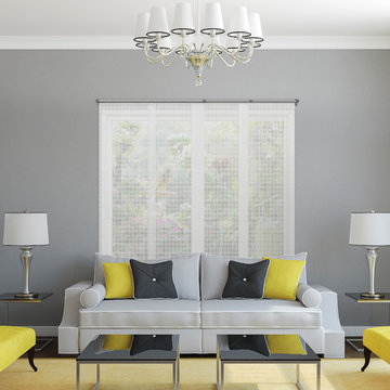 Cloud White (Solar) - Panel Track Blinds