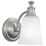 Norwell Lighting - Nwell Lighting 9721-BN-FR Sienna - One Light Wall - With a gracefully curved arm and bell shaped glassSienna One Light Wal Brush Nickel FrostedUL: Suitable for damp locations Energy Star Qualified: n/a ADA Certified: n/a  *Number of Lights: 1-*Wattage:100w E26 Edison bulb(s) *Bulb Included:No *Bulb Type:E26 Edison *Finish Type:Brush Nickel