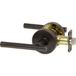 Designers Impressions - Designers Impressions Kain Design Door Lever, Oil Rubbed Bronze, Passage, Non - Adjustable Latch to fit 2 3/8" and 2 3/4" Backsets