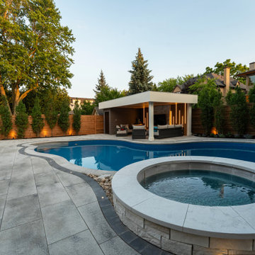 Luxury Backyard Pool, Cabana & Outdoor Living Retreat