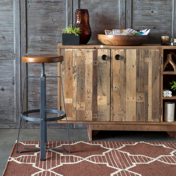 Lima Flat-weaved Rectangle Reversible Wool and Cotton Rug in Living Room