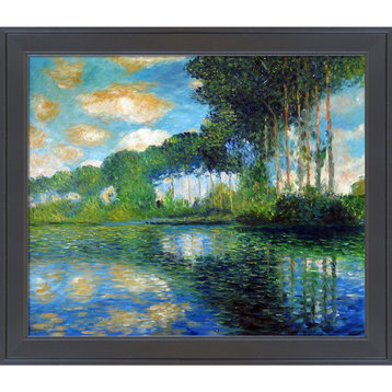 La Pastiche Poplars on the Banks of the Epte with Gallery Black, 24" x 28"