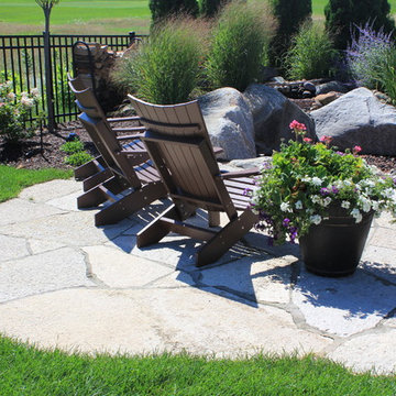 Flagstone Patio & Backyard Fire