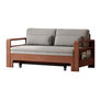 Beech Walnut Gray - Coconut Palm Cushion 1.68m Sofa Bed 66.1x30.9 - 76.8x31.1