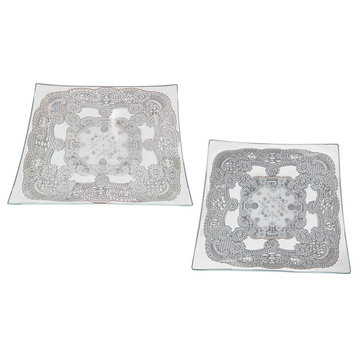 Queen Anne's Lace 5-Piece Square Plate Collection