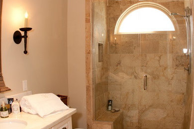 Mountain style bathroom photo in San Diego