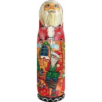 Russian Santa Workshop Wine Bottle Box