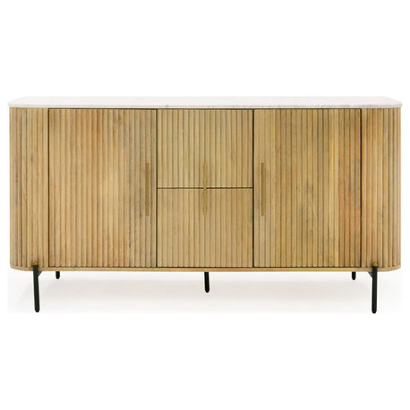 Modrest Cambridge White Marble and Mango Buffet