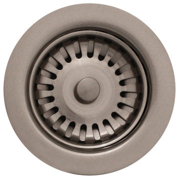 3.5" Basket Strainer For Deep Fireclay Application, Brushed Nickel