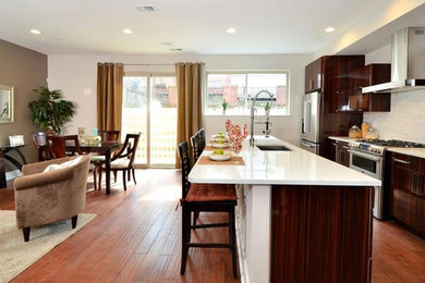 Kitchen - contemporary kitchen idea in Philadelphia