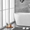 Chanel 70" Soaking Single Slipper Bathtub, Glossy White