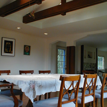 Fire damaged house dining room