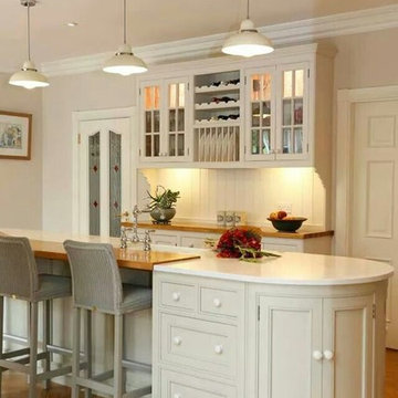 Long Curved Island Kitchen