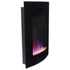 Grail Vertical Curved Electric Fireplace