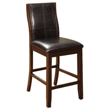 Benzara BM122994 Townsend II Leatherette Parson Counter Height Chair Set Of 2