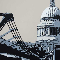 St Pauls & Millennium Bridge - Paintings