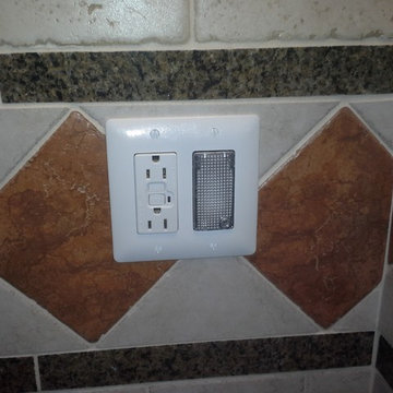 Master and main bathroom with imported Italian porcelin and granite tiles.