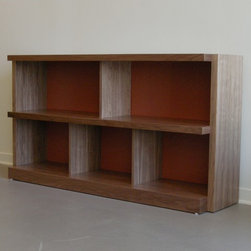 Low Bookcase - Walnut & Laminate - Bookcases