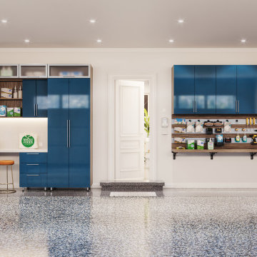 Modern Blue Garage