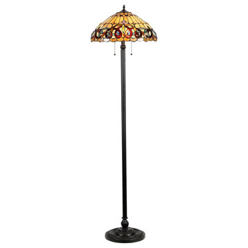 Serenity 2-Light Victorian Floor Lamp