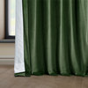 Heritage Plush Velvet Curtain Single Panel, Eden Green, 50"x96"