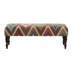 Locus Geometric Fiesta Bench - Upholstered Benches